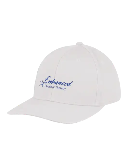 Premium Modern Structured Twill White Snapback Cap w/Enhanced Logo
