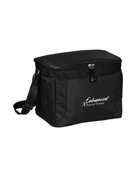 12 Can Black/Black Cube Cooler  w/Enhanced Logo
