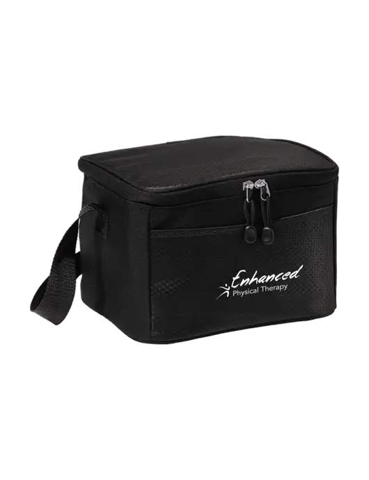 6 Can Black/Black Cube Cooler w/Enhanced Logo