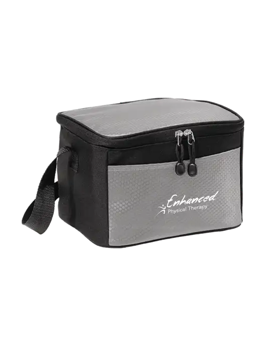 6 Can Grey/Black Cube Cooler w/Enhanced Logo