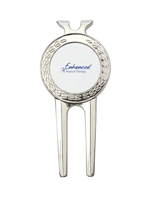 Silver Divot Tool, 1.5 x 3 w/Enhanced Logo