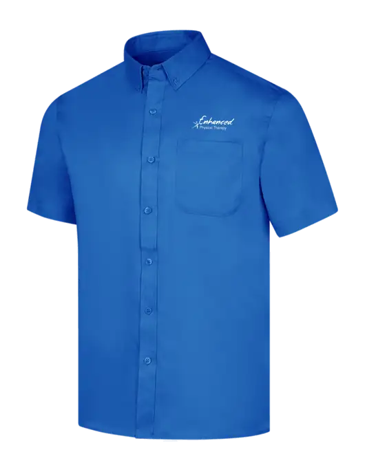 Short Sleeve Royal Blue Superpro React Twill Shirt w/Enhanced Logo