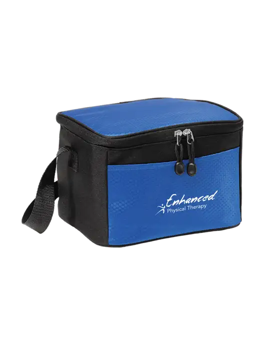 6 Can Twilight Blue/Black Cube Cooler w/Enhanced Logo