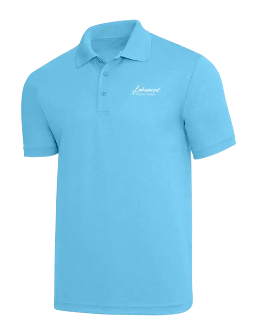 Light Sapphire Heather PosiCharge RacerMesh Polo w/Enhanced Logo
