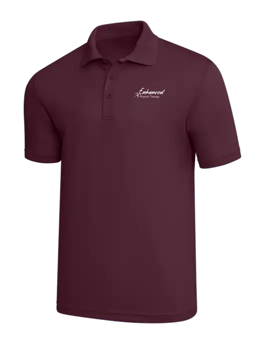 Maroon PosiCharge RacerMesh Polo w/Enhanced Logo