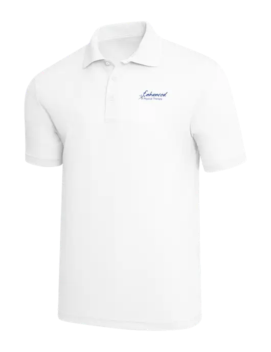 White PosiCharge RacerMesh Polo w/Enhanced Logo