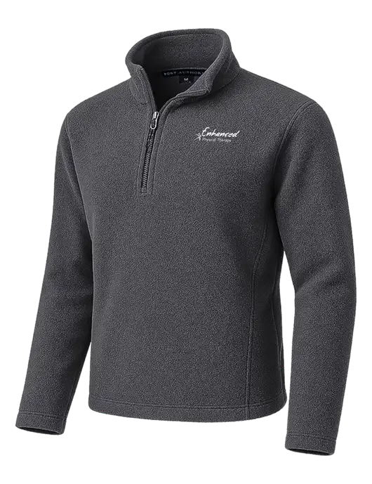 Dark Grey Fleece 1/4-Zip Pullover w/Enhanced Logo