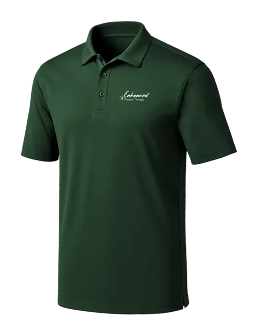 Dark Green Silk Touch Performance Polo w/Enhanced Logo