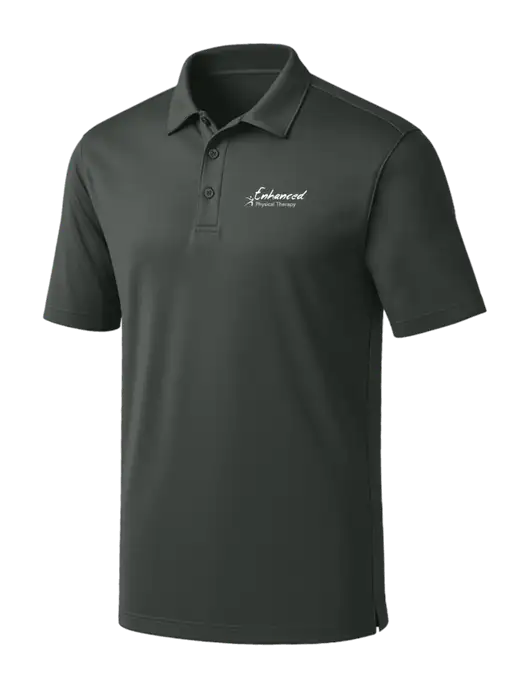 Dark Grey Silk Touch Performance Polo w/Enhanced Logo