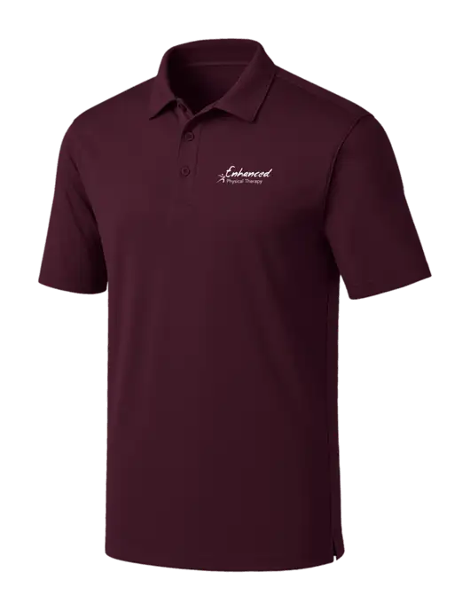 Maroon Silk Touch Performance Polo w/Enhanced Logo