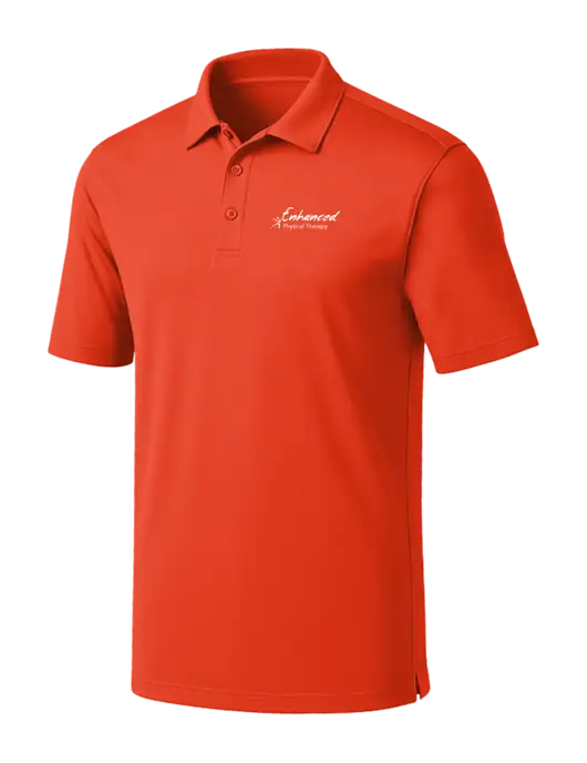 Orange Silk Touch Performance Polo w/Enhanced Logo