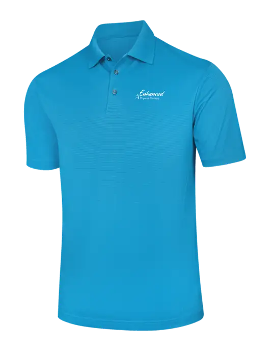 Carolina Blue Performance Fine Jacquard Polo w/Enhanced Logo