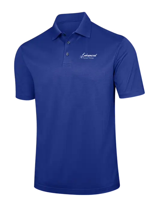 Dark Royal Blue Performance Fine Jacquard Polo w/Enhanced Logo