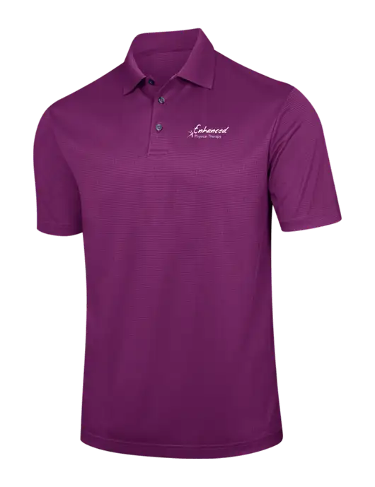 Violet Purple Performance Fine Jacquard Polo w/Enhanced Logo