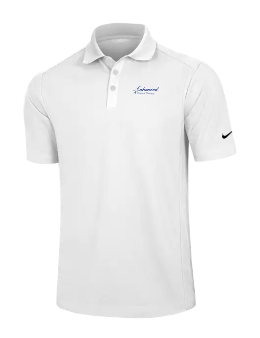 Nike White Dri-FIT Classic Polo w/Enhanced Logo