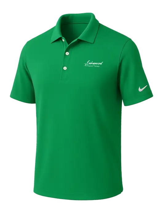 NIKE Kelly Green Dri-Fit Micro Pique Polo w/Enhanced Logo