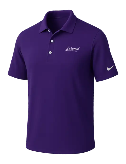 NIKE Purple Dri-Fit Micro Pique Polo w/Enhanced Logo
