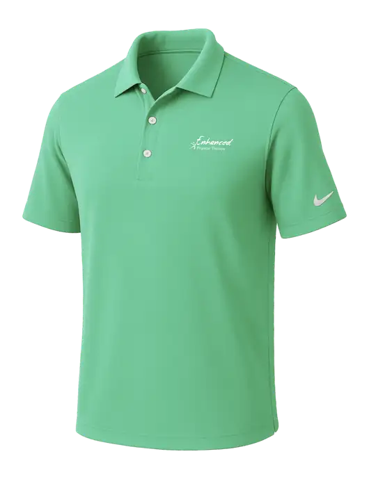 NIKE Very Light Green Dri-Fit Micro Pique Polo w/Enhanced Logo