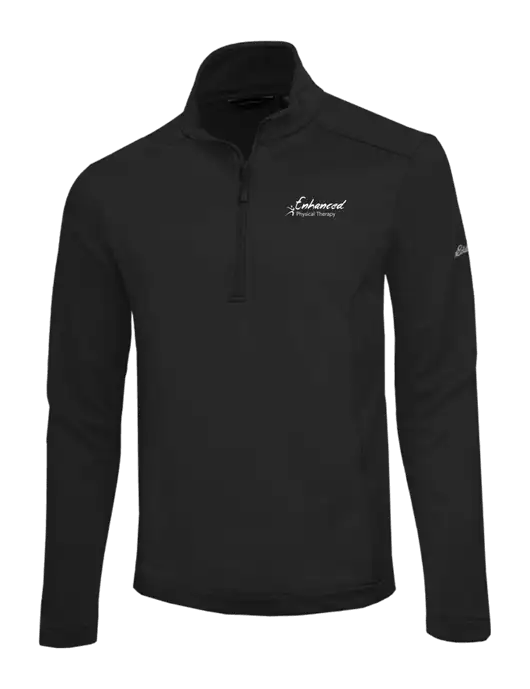 Eddie Bauer Black Smooth Mid Layer Fleece 1/2-Zip w/Enhanced Logo