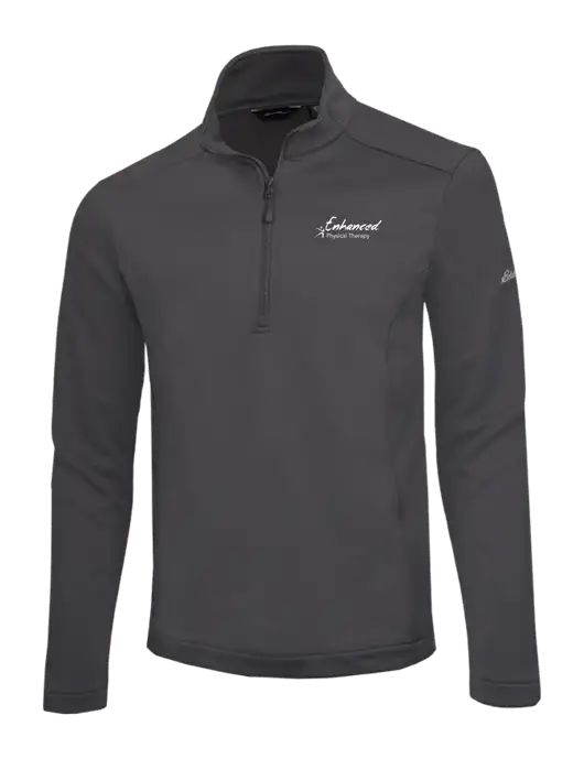 Eddie Bauer Dark Grey Smooth Mid Layer Fleece 1/2-Zip w/Enhanced Logo