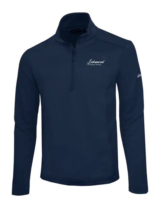 Eddie Bauer Navy Smooth Mid Layer Fleece 1/2-Zip w/Enhanced Logo