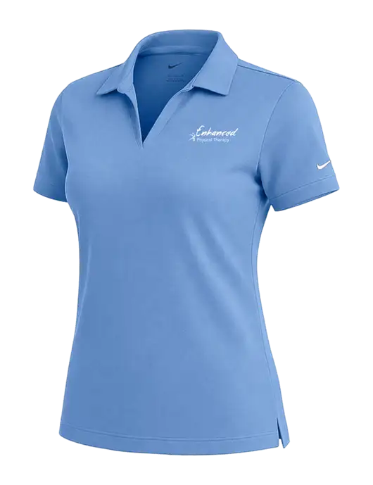 NIKE Carolina Blue Womens Dri-Fit Micro Pique Polo w/Enhanced Logo