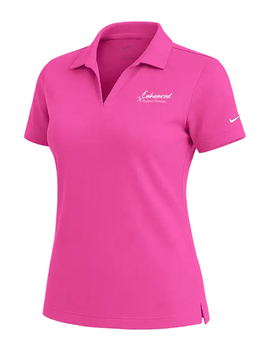 NIKE Fuchsia Womens Dri-Fit Micro Pique Polo w/Enhanced Logo