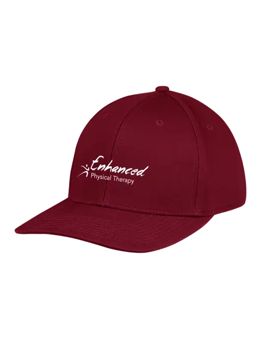 Premium Modern Structured Twill Maroon Snapback Cap w/Enhanced Logo