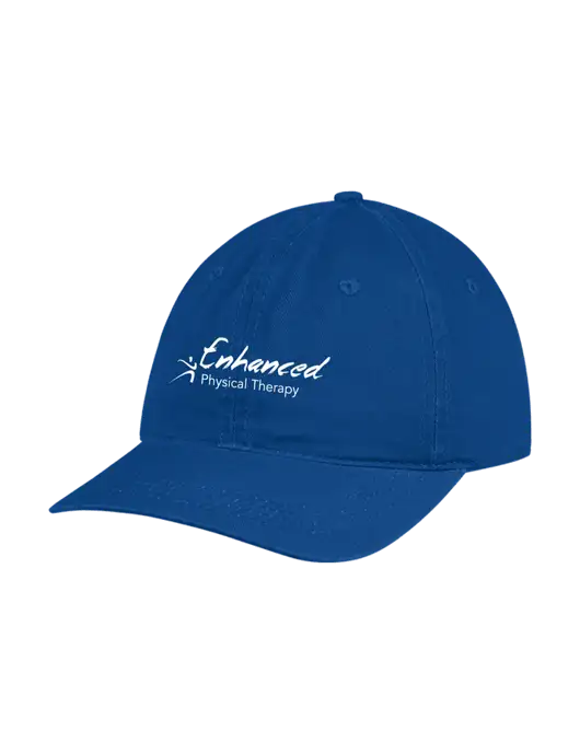 Garment Washed Unstructured Twill Royal Cap w/Enhanced Logo