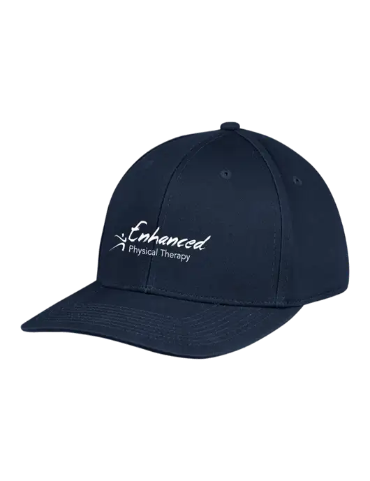 Premium Modern Structured Twill Navy Snapback Cap w/Enhanced Logo
