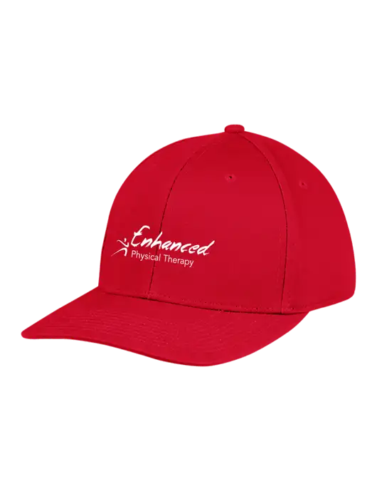 Premium Modern Structured Twill Red Snapback Cap w/Enhanced Logo