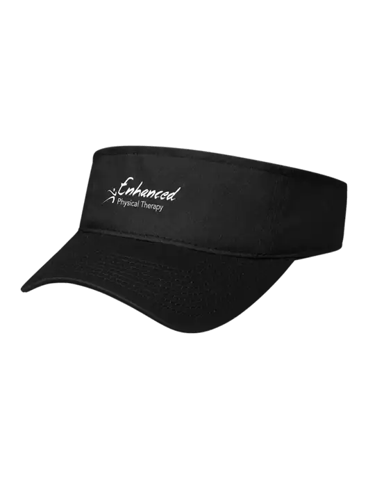 Black Cap Visor w/Enhanced Logo