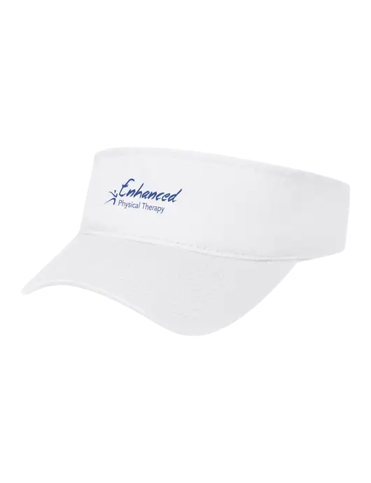 White Cap Visor w/Enhanced Logo