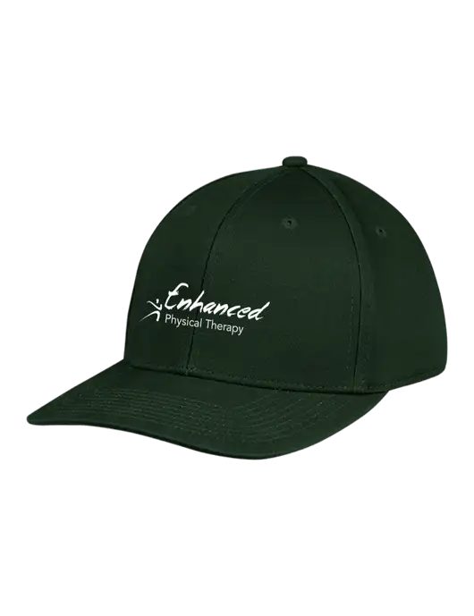 Premium Modern Structured Twill Dark Green Snapback Cap w/Enhanced Logo