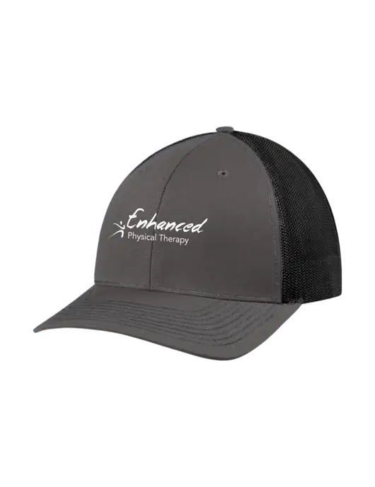 Richardson Adjustable Snapback Original 112 Trucker Cap Dark Grey w/Black Mesh w/Enhanced Logo