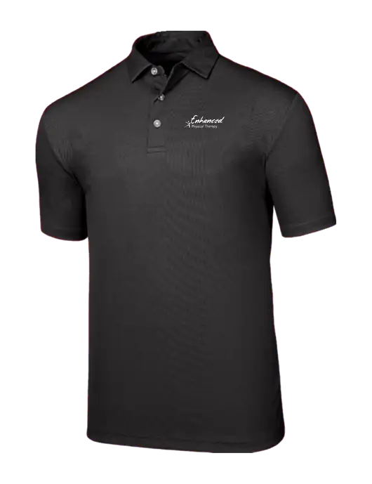 Callaway Birdseye Black Polo w/Enhanced Logo