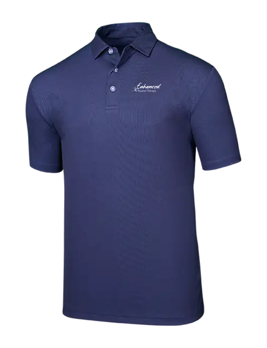 Callaway Birdseye Navy Polo w/Enhanced Logo