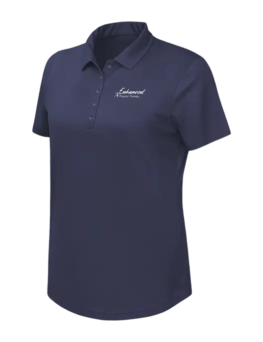 Callaway Womens Birdseye Navy Polo w/Enhanced Logo