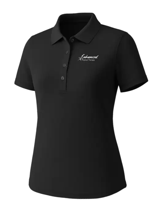 Callaway Womens Core Black Performance Polo w/Enhanced Logo