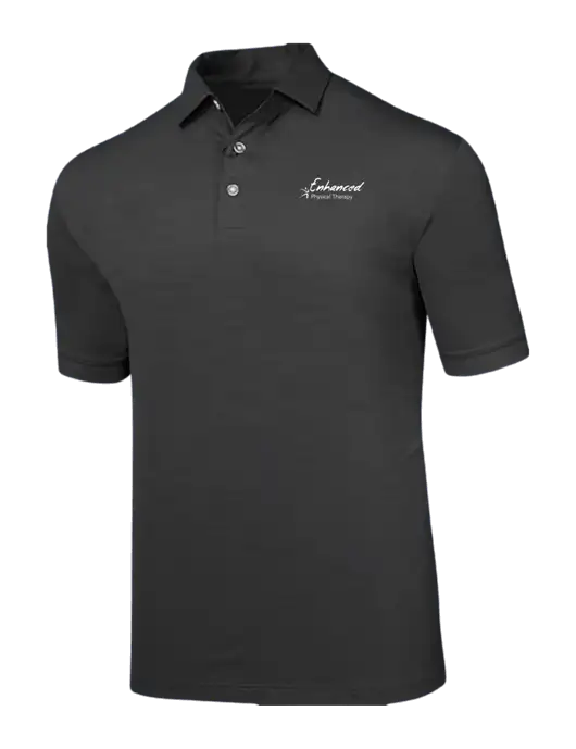 Callaway Black Fashion Tonal Polo w/Enhanced Logo