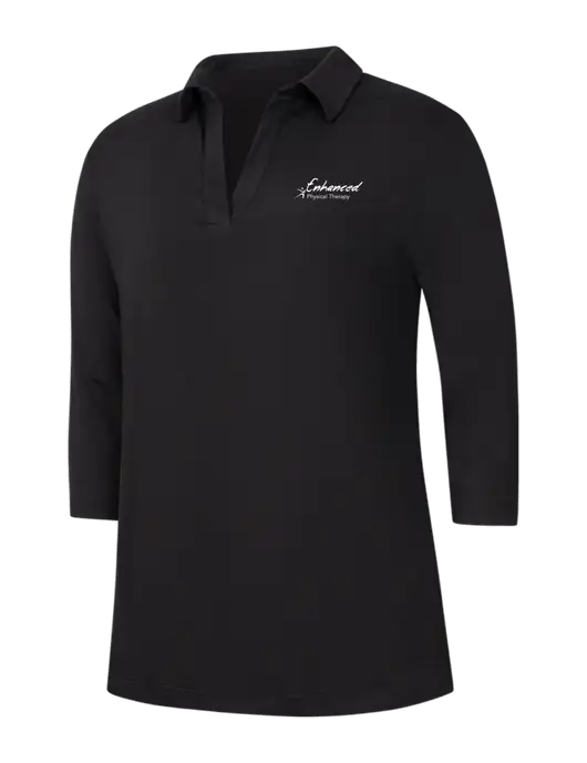 Womens Black Luxe Knit Tunic w/Enhanced Logo