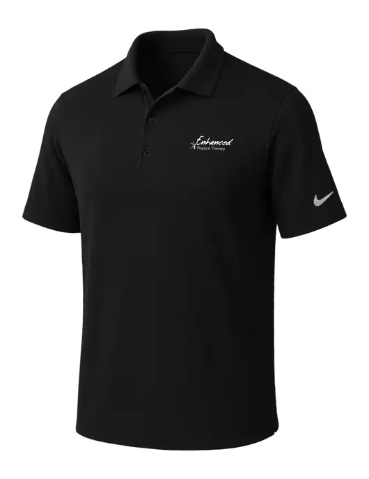 NIKE Black Dri-Fit Micro Pique Polo w/Enhanced Logo