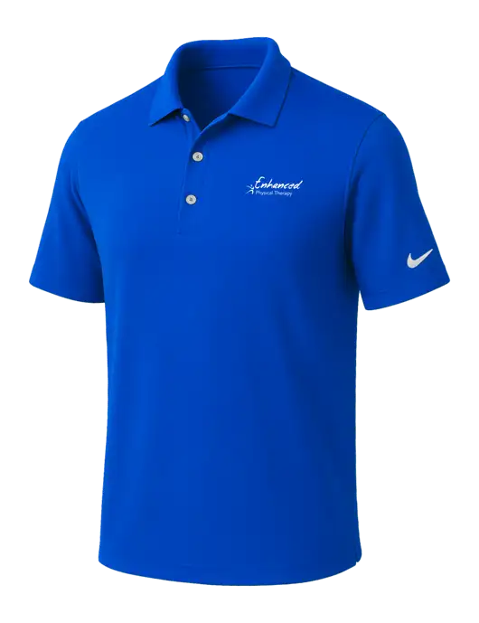 NIKE Royal Dri-Fit Micro Pique Polo w/Enhanced Logo