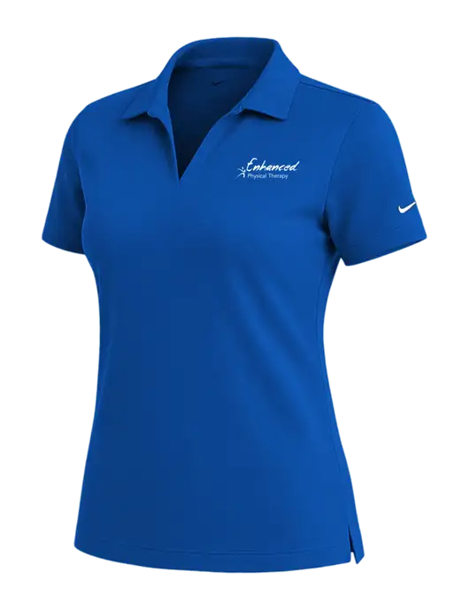 NIKE Royal Womens Dri-Fit Micro Pique Polo w/Enhanced Logo
