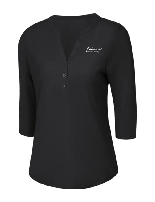 OGIO Blacktop Jewel Henley w/Enhanced Logo