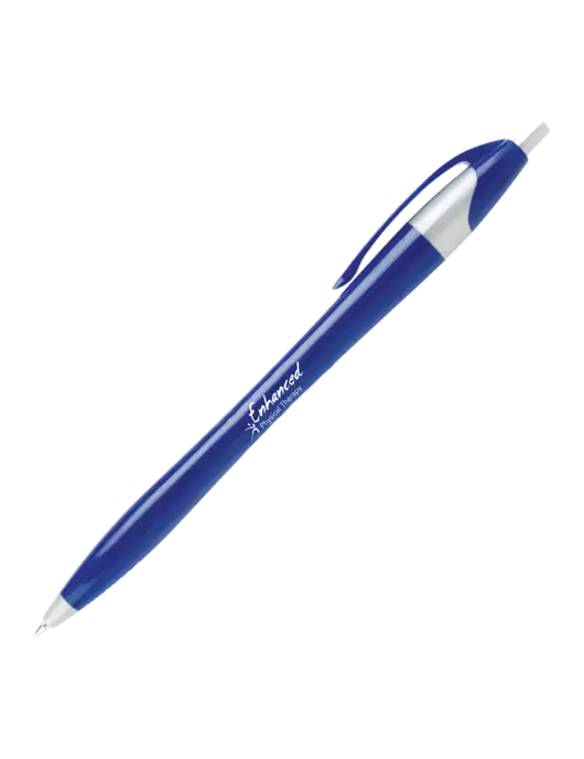 Novella Navy/Silver Corporate Pen- Blue Ink w/Enhanced Logo