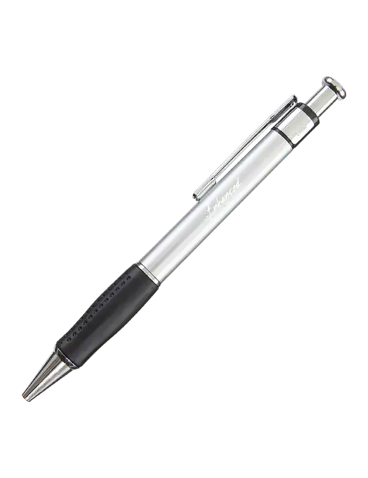 Malta Silver Pen - Black Ink w/Enhanced Logo