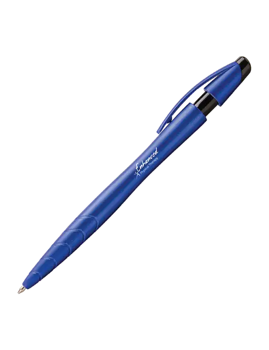Awali Blue Metallic Pen - Black Ink w/Enhanced Logo