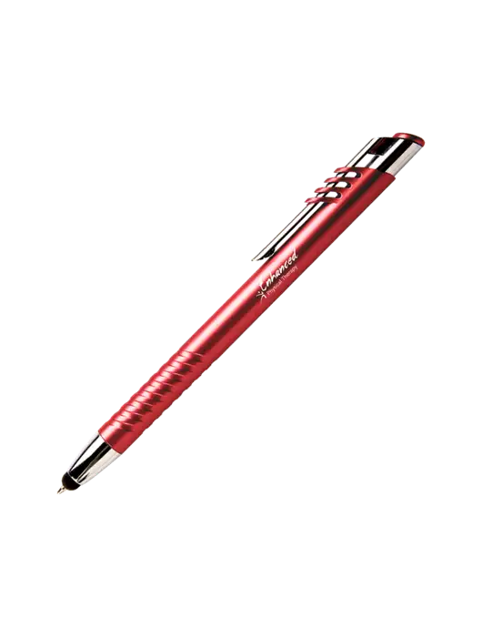 Schirhart Red Stylus Pen - Blue Ink w/Enhanced Logo