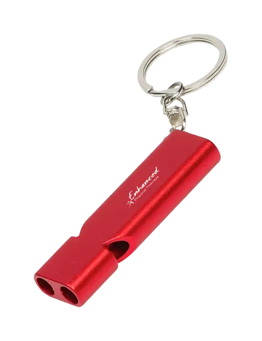 Quick Alert Red Safety Whistle w/Enhanced Logo